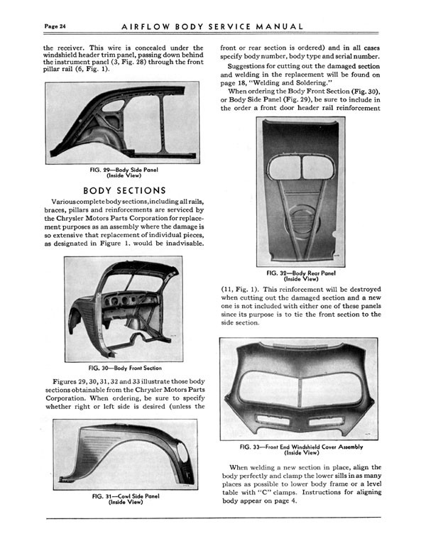 1934 Chrysler Airflow Body Service Manual Page 20